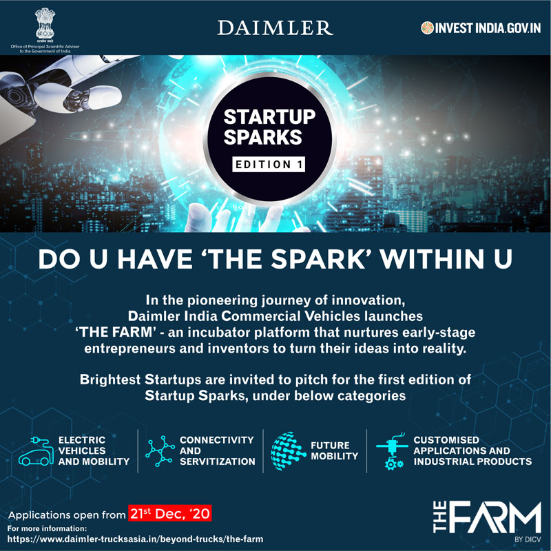 DICV announces ‘Startup Sparks’ competition to nurture innovative ideas ...